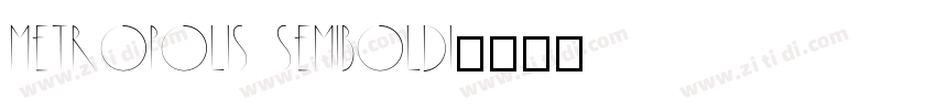 Metropolis SemiBoldI字体转换